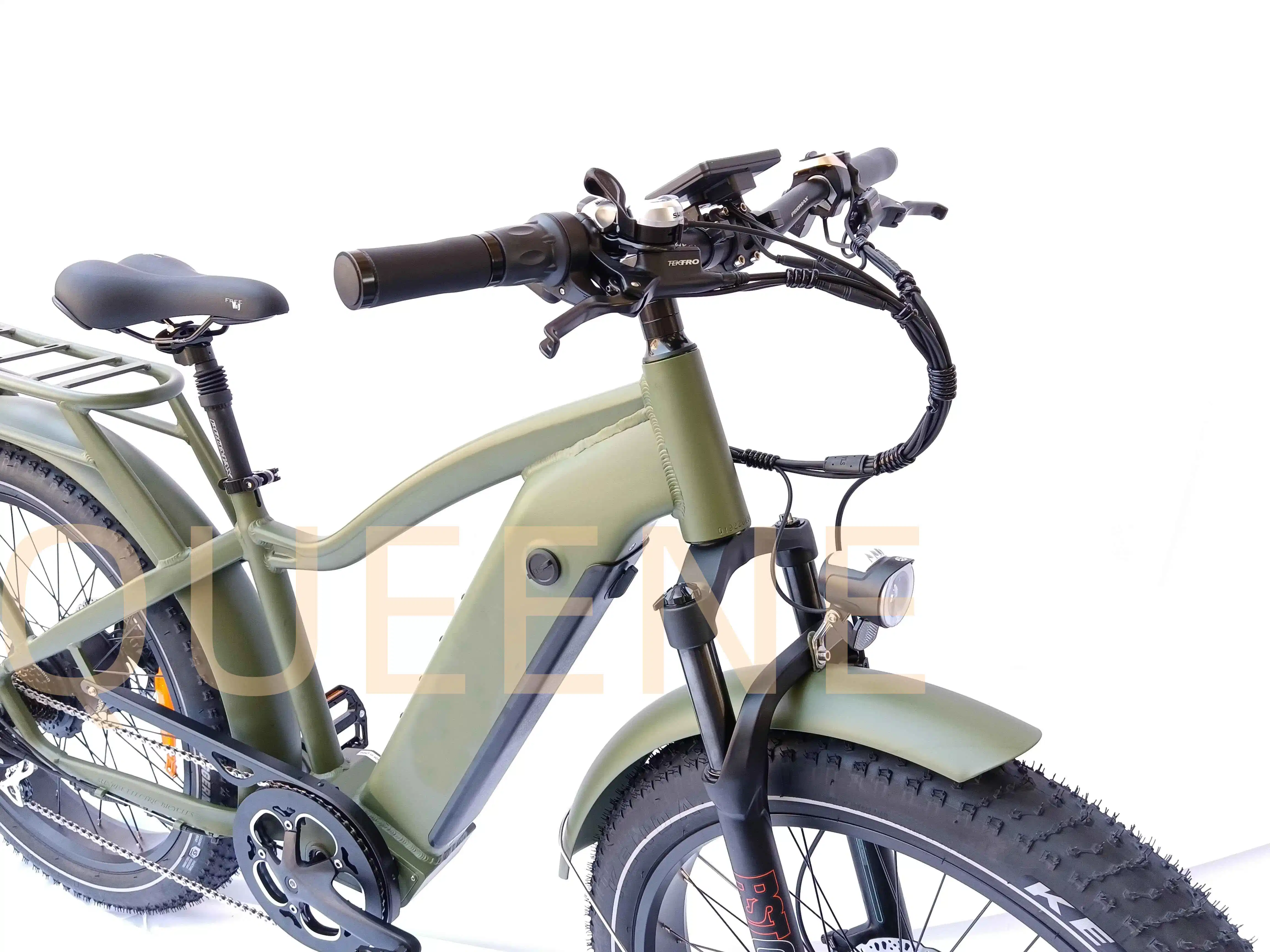 2022 Queene Original Factory Psychedelic Electric Bicycle Full Suspension Mountain Elektrofahrrad Für Erwachsene