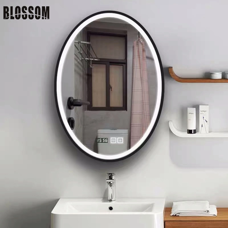 Hotel Bathroom Furniture Touch Screen Anti-Fog LED Backlit Light Smart Modern Wall Mirror