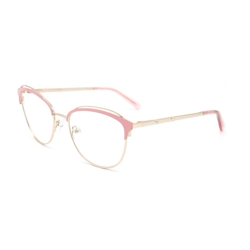 Atacado Fashion Designer Women Metal Cat Eye Frames PC Lens Óculos ópticos óculos 2021