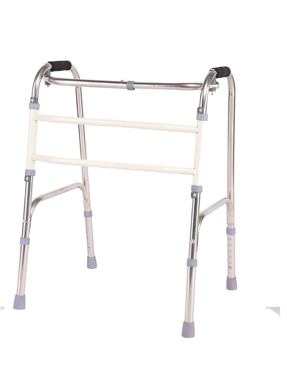 Aluminum Walker Adult Walker for Disabled Disabled Elderly Old People Adjustable with Wheels Walking Folding