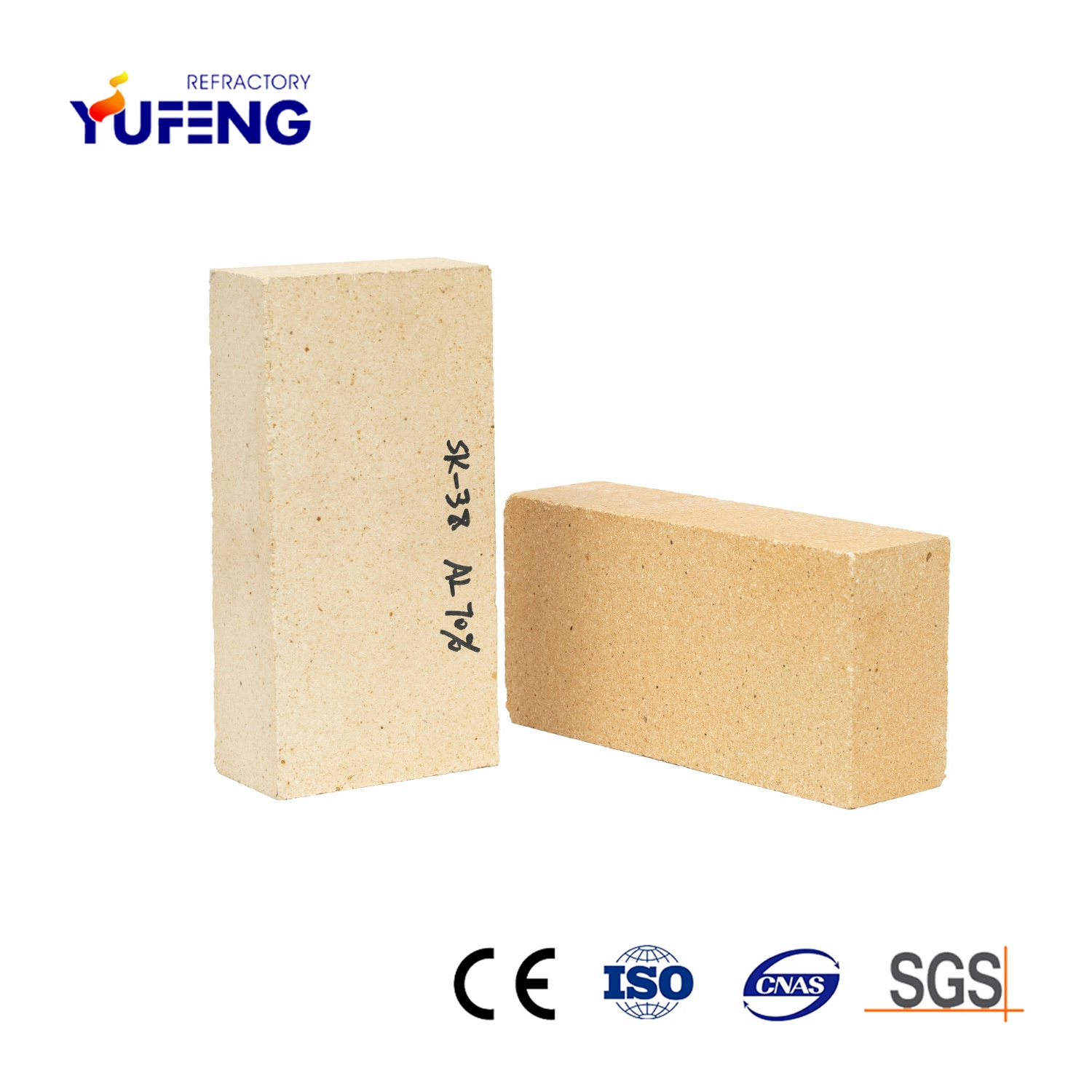 Refractory Factory Supply High Alumina Flint Clay Bricks for Air Heaters