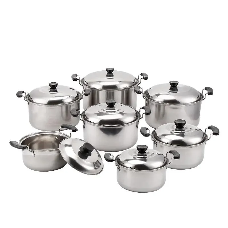 10 piezas de acero inoxidable utensilios de cocina sopa de conjunto de acciones y la Olla de conjunto de utensilios de cocina