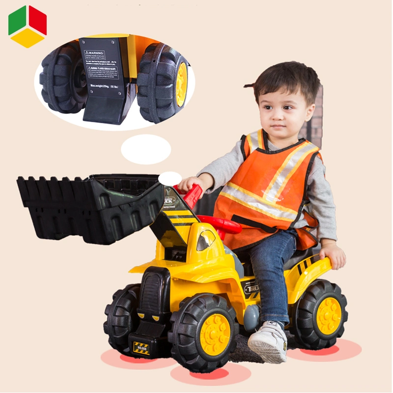 QS Education Kids Ride Car Toy Children's Electric Project Car Plastic Simulation Construction Truck Baby Ride Sit Charge Bulldozer Toys