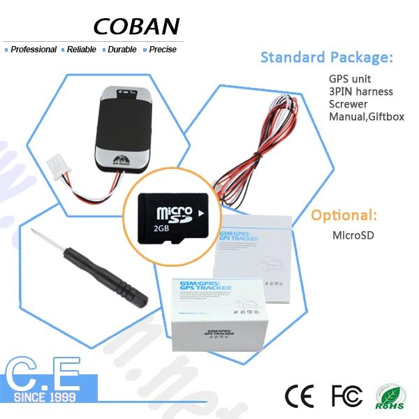 GPS Coban 303G GPS Tracker Fahrzeug Auto GPS Tracking Gerät mit Kraftstoffsensor und Schocksensor-Alarmsystem