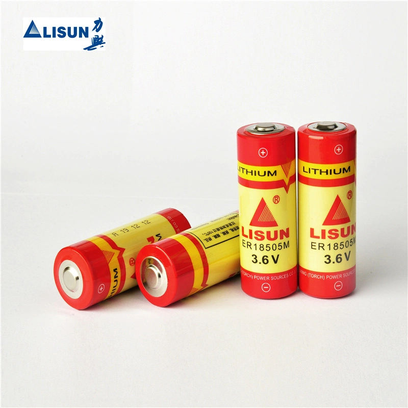 3.6V Er18505 2/3A 4000mAh Cylindrical Battery for Cameras with Wire&Connector