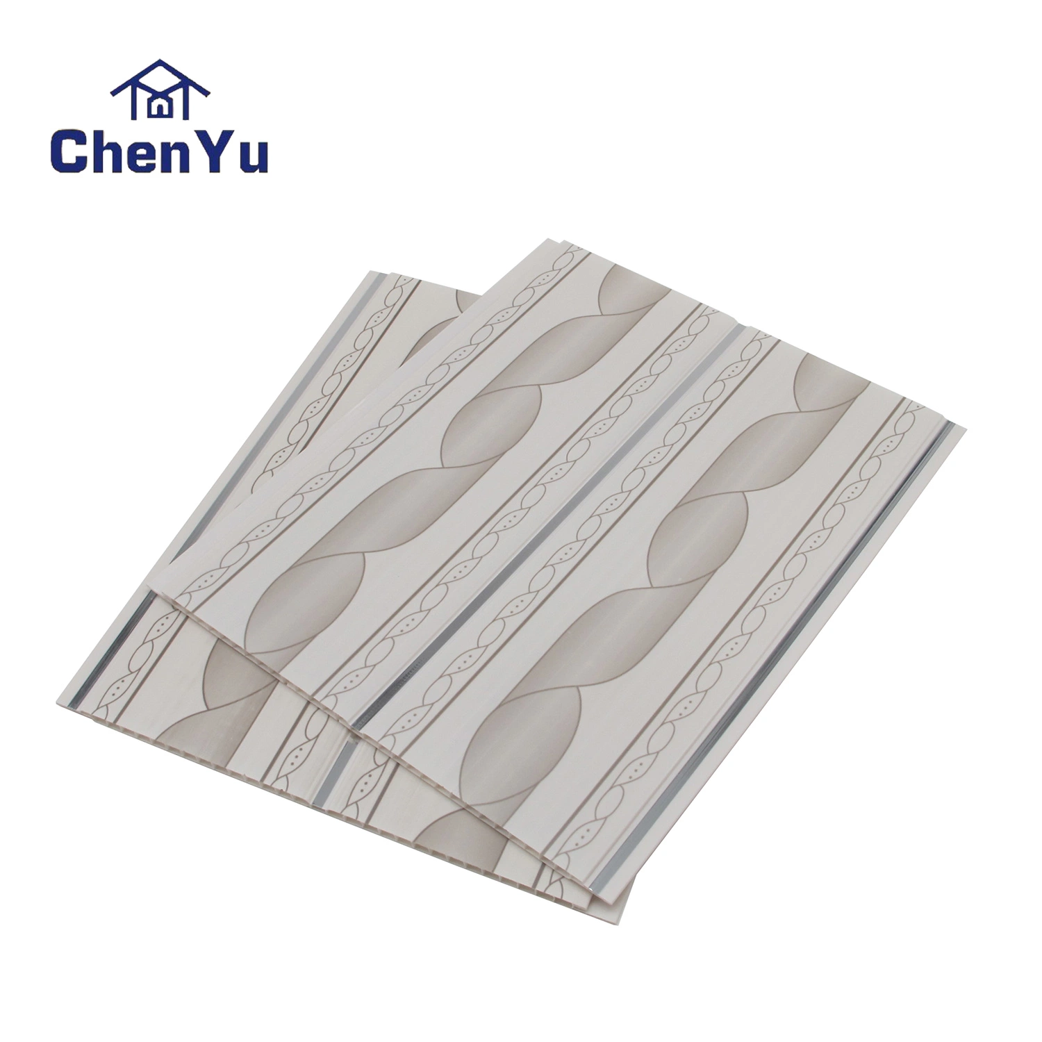 Chinese Factory Cheap in Cost Fire Resident Waterproof Wood Color Pure White Bright Glossy Printing Hot Stamping Laminate Decorative Wall Panel PVC Ceiling