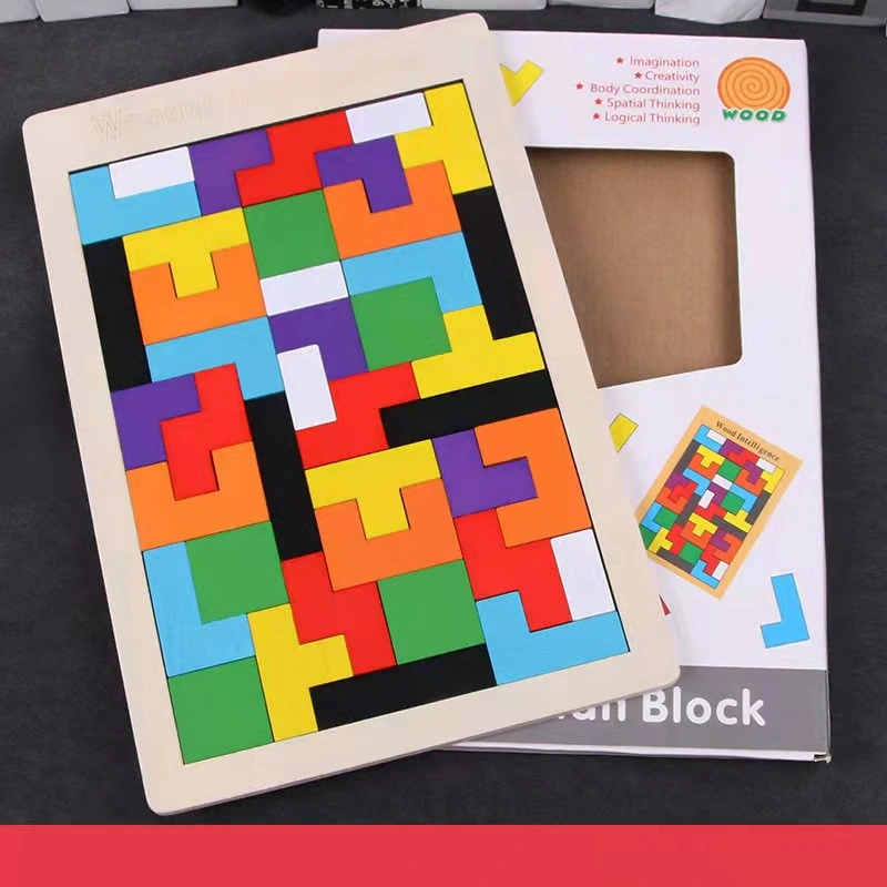 Colorful Russian Block Building Blocks Toy