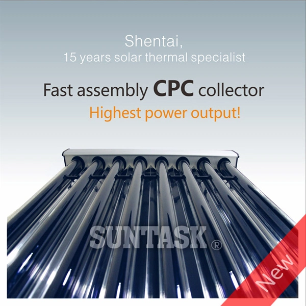 High Efficiency Fast Assemblyheat Pipe Solar Collector with Solar Keymark Shc24