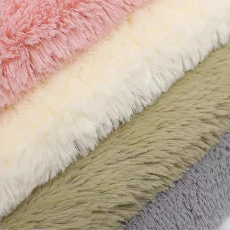 Custom 100% Polyester Knitted 3mm Fluffy Rose Ring Soft Plush Rabbit Plush, Factory Made