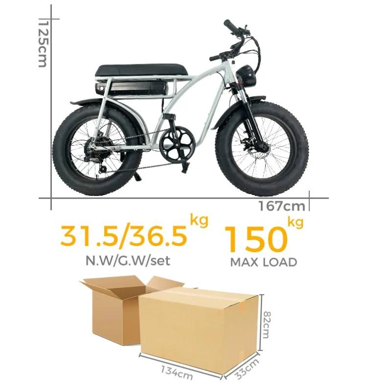 48V de alta potencia 750W/1000W Bicicleta eléctrica de la montaña de 20 pulgadas E Bike