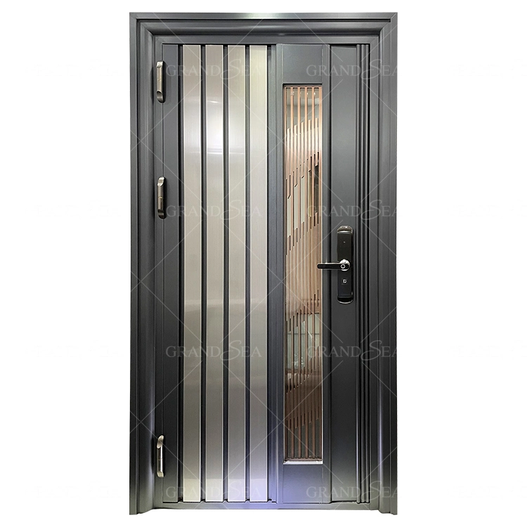 High quality/High cost performance American Modern Hotel Villa Commercial Exterior Security 304 Stainless Steel Door