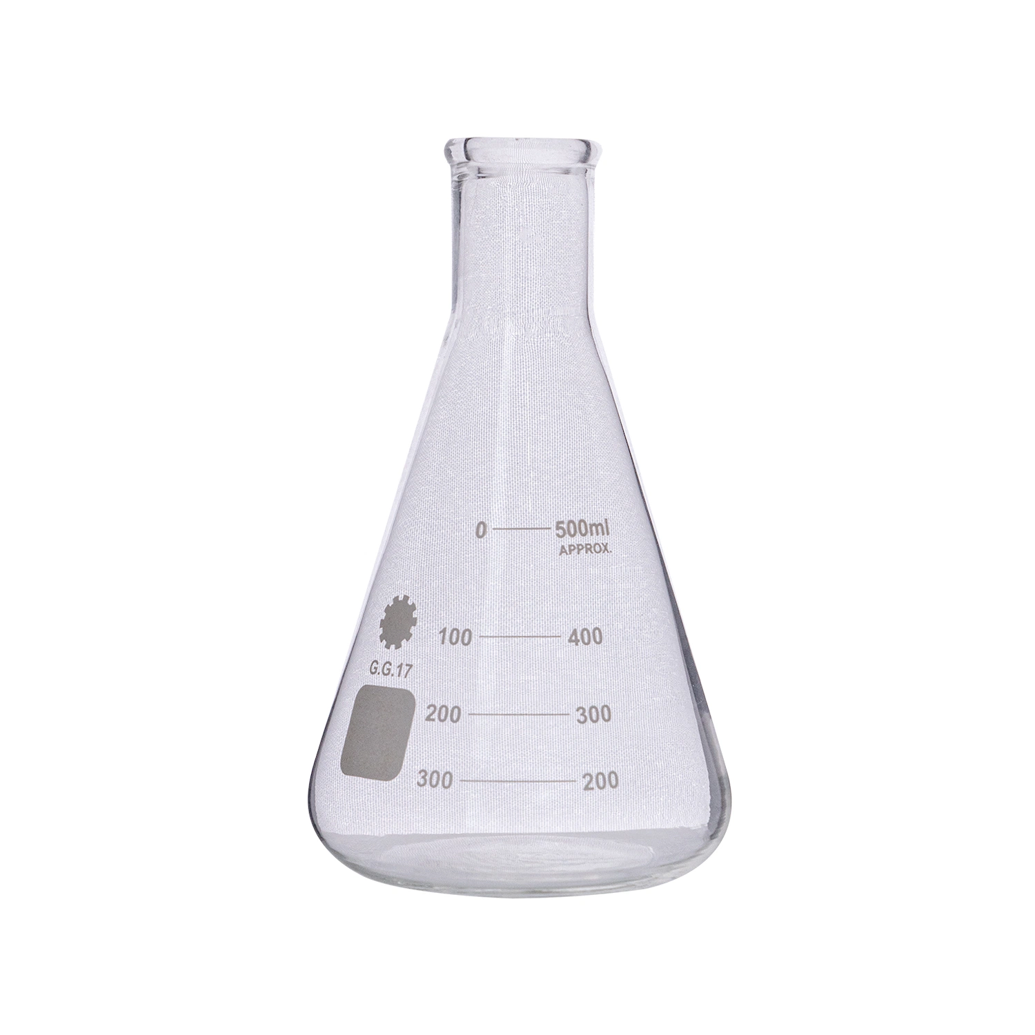 Expérience en laboratoire Bouteille en verre de 250 ml 500 ml 1000 ml Fond plat Bouche étroite Verre Erlenmeyer Flacon conique en verre borosilicaté