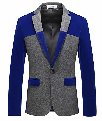 Work Jackets with Two Button Notch Lapel Blazer Suit Jacket