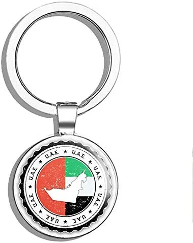 Elegant Levi Fairy Metal Round Shape 3D Military UAE National Day Souvenir Key Ring Wholesale Custom Logo Hot Selling Keychain