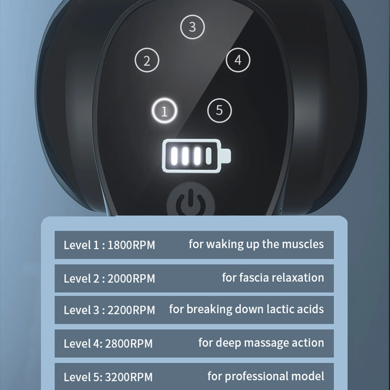 Portable Multifunction LCD Vibration Therapy Message Heat Hot and Cold Massage Gun Massager