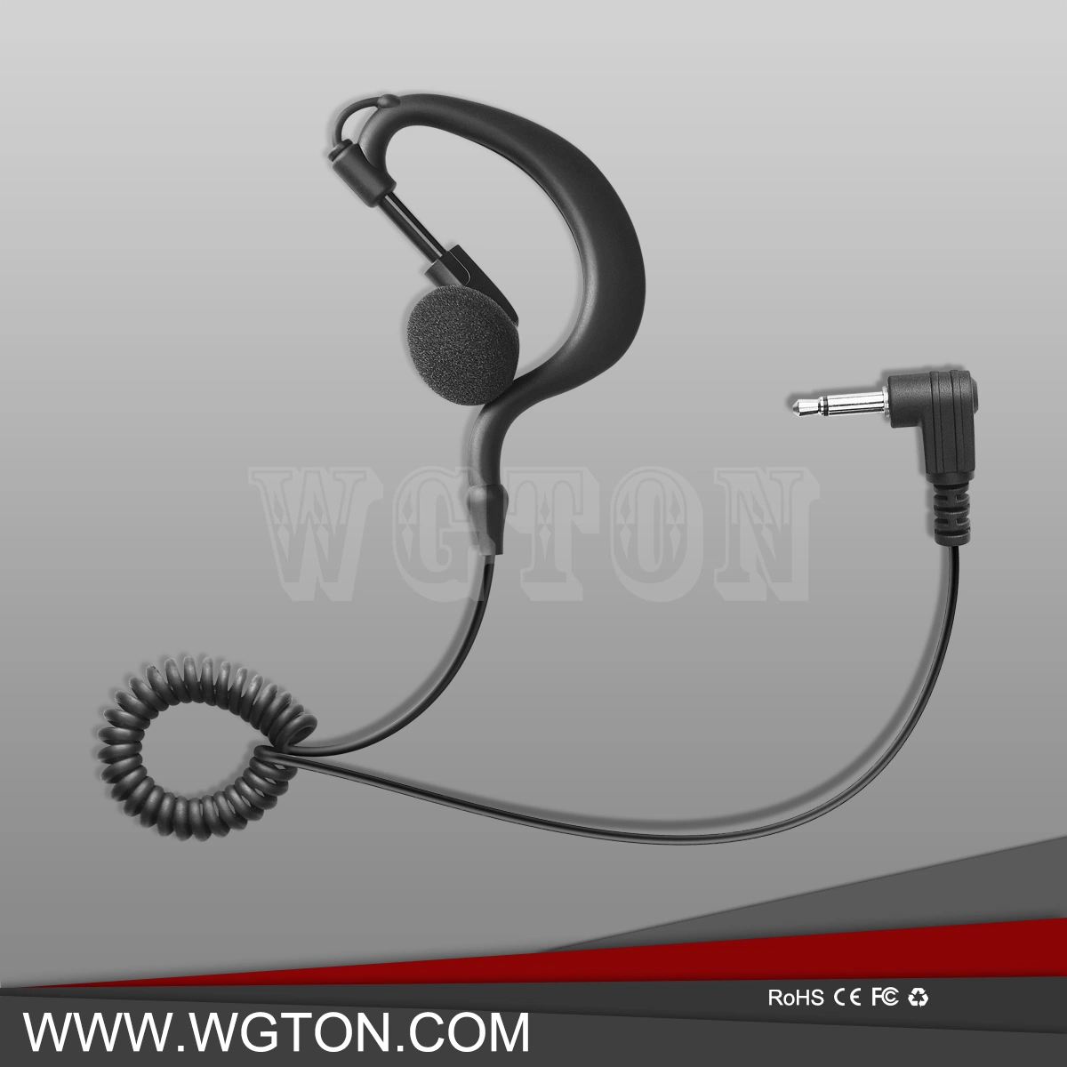 Two Way Radio with 2.5mm Jack Listen Only G Type Ear Hook Earpiece