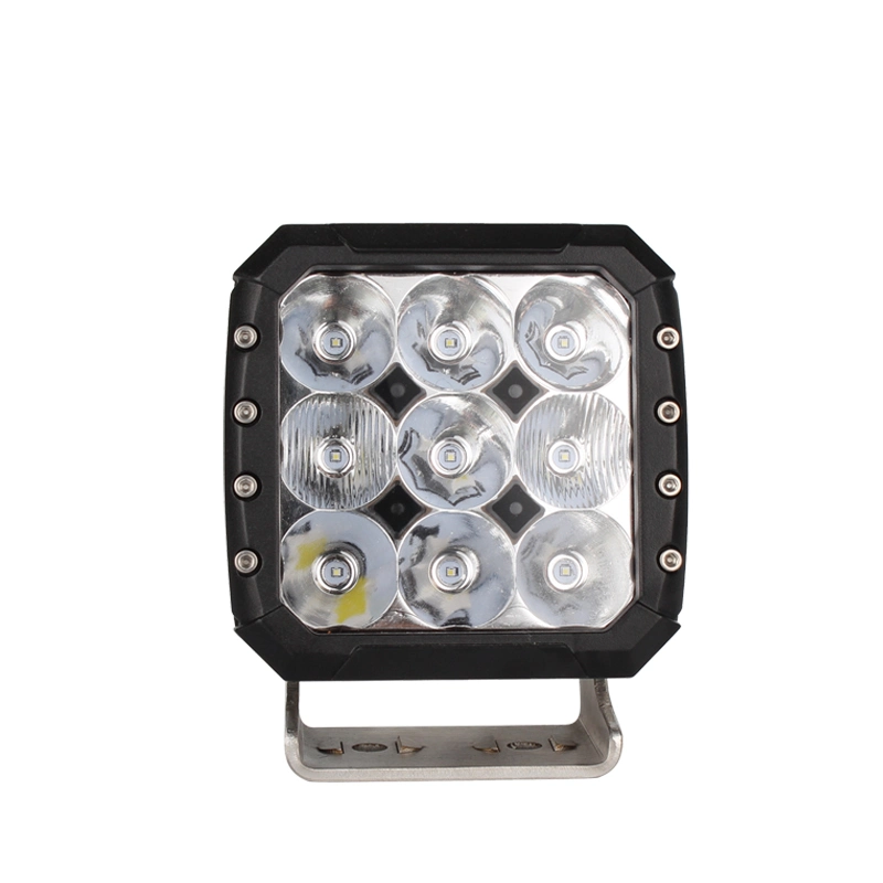 Luz de trabalho LED quadrado CREE de 27 W e 4 polegadas Emark Square Para o automóvel Auto todo-o-terreno com SUV 4X4