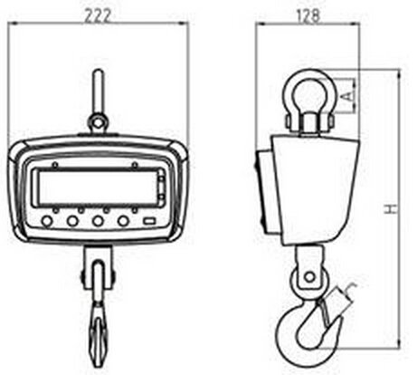 Heavy Duty balanzas de grúa Digital Bluetooth pueden conectarse al teléfono móvil, impresora y el equipo de 0,05 t con 1,5 t (OCS-SFB)