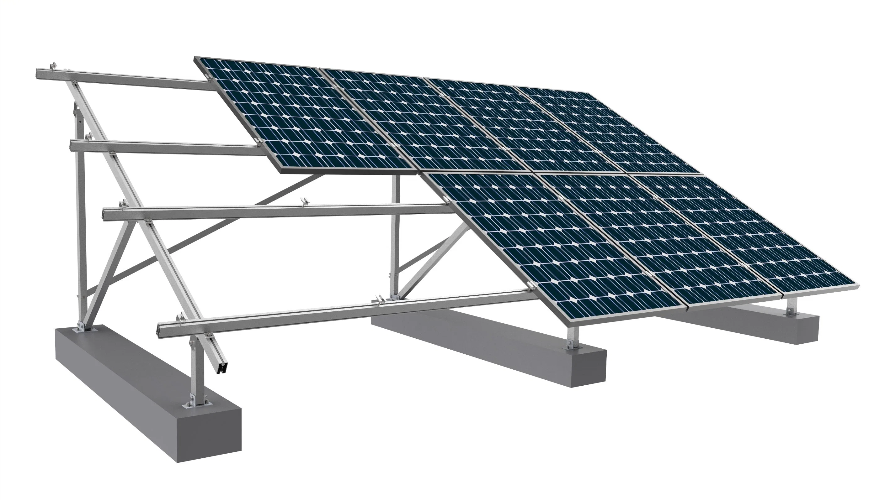 Support de structure de montage de panneau solaire en métal en aluminium galvanisé pour système de montage solaire