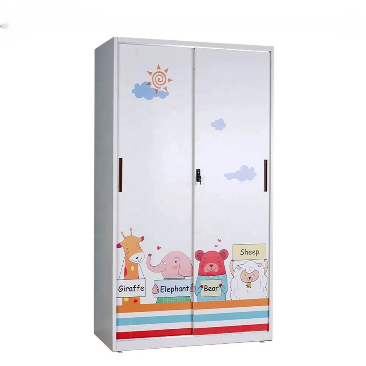 Cartoon Steel Storage Cabinet Children Steel Home Bedroom Furniture