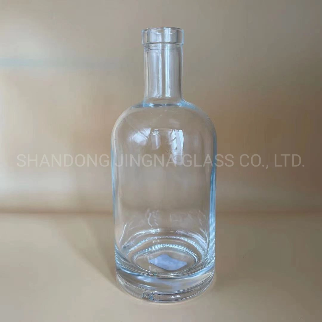 Frasco de vidro vazio de 375 ml com tinta offset de 700 ml e 700 ml Para vinho Vodka Liquor com tampa roscada Polymer Cork
