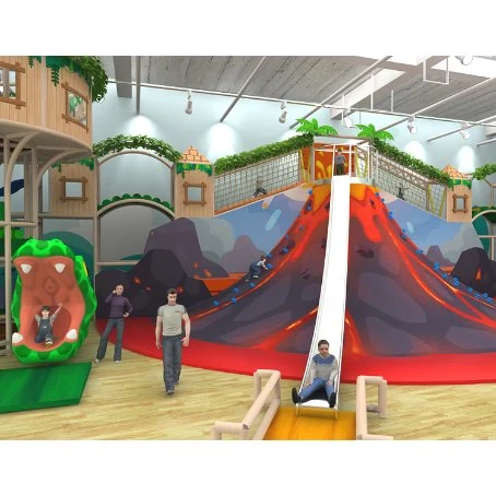 Cheer Amusement 1000 Sqm Kids Indoor Play Area Children Soft Indoor Playground with Volcano, Giant Slide, Soft Plays