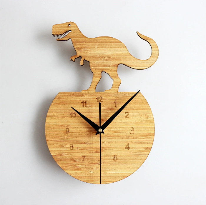 14 Inch Minimalist Creative Designer Bamboo Home Decor Wall Clock Wooden