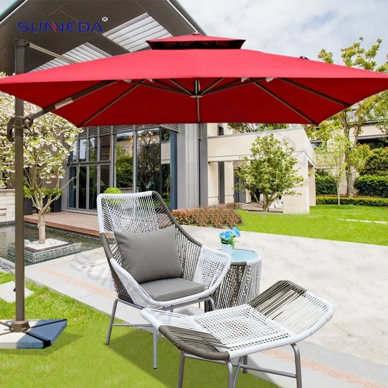 China Sunneda Factory Wholesale/Supplier Custom Outdoor Garden Tempered Glass PE Wicker Rattan Coffee Table