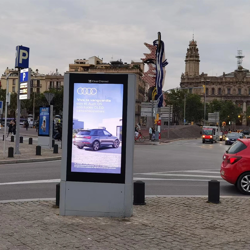 Poste de luz de la publicidad de la calle al aire libre en la pantalla de LED de Wifi inteligente 3G de la administración centralizada Iniciar sesión