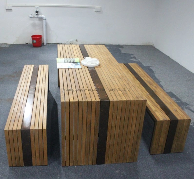 Meubles d'extérieur de luxe chaises de table en bois de teck banquette d'extérieur de teck