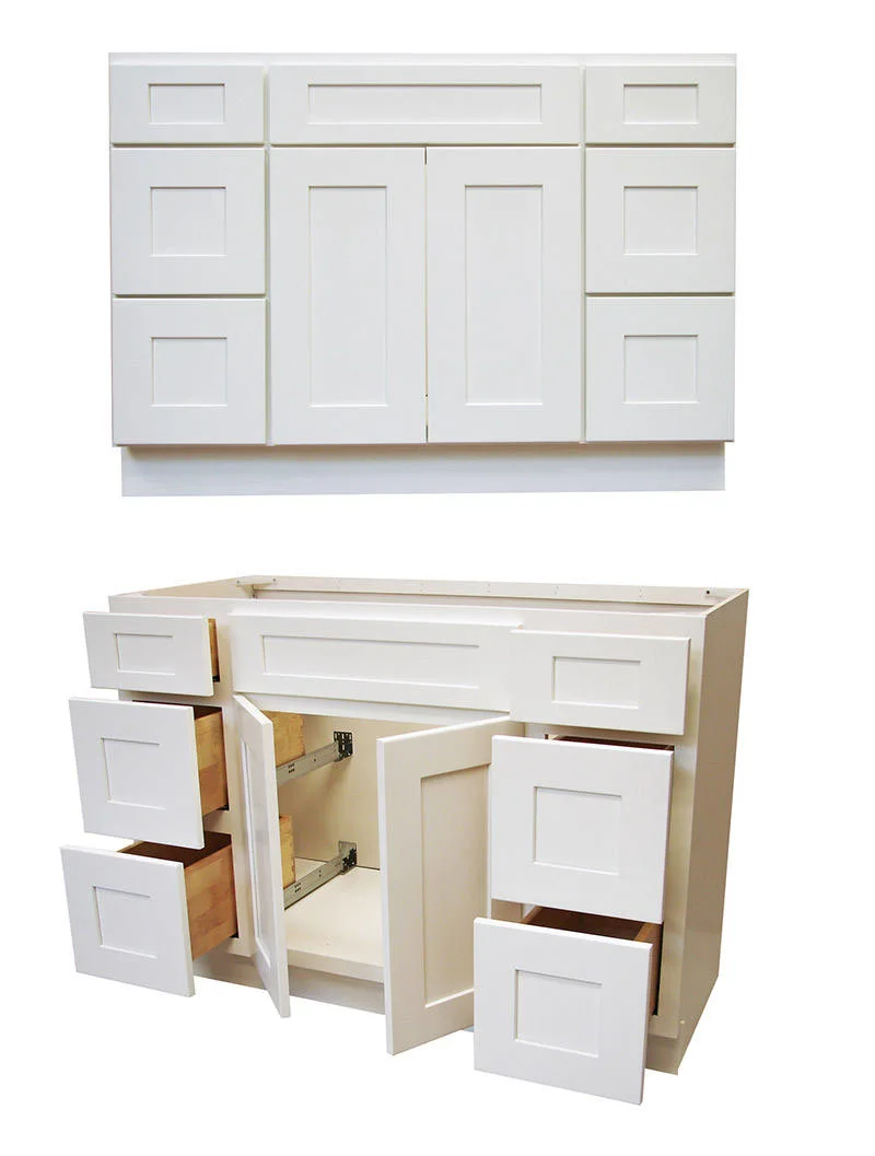 Atacado Americano Shaker Solid Madeira Casa de banho Cabinet Vanity