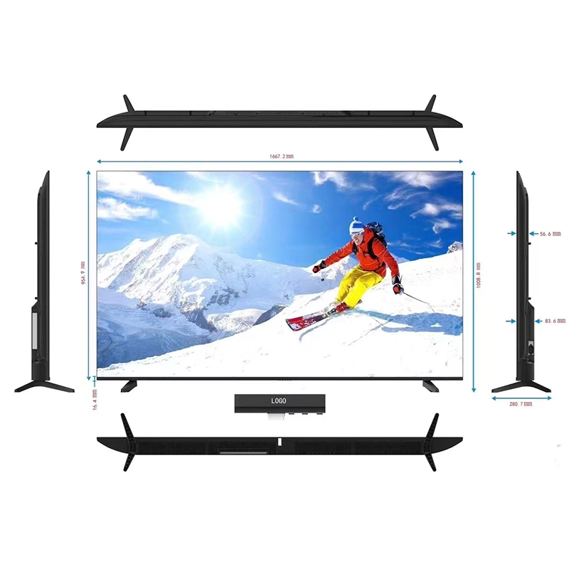 Factory Wholesale/Supplier 2023new FHD Framless TV 65/75 Inch Borderless Full Screen LED Smart Television