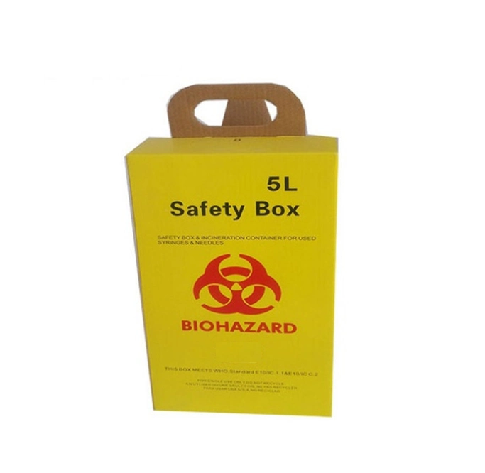 Biohazard Collection Medical Waste Safety Boxes Sharp Container for Used Syringe Needles