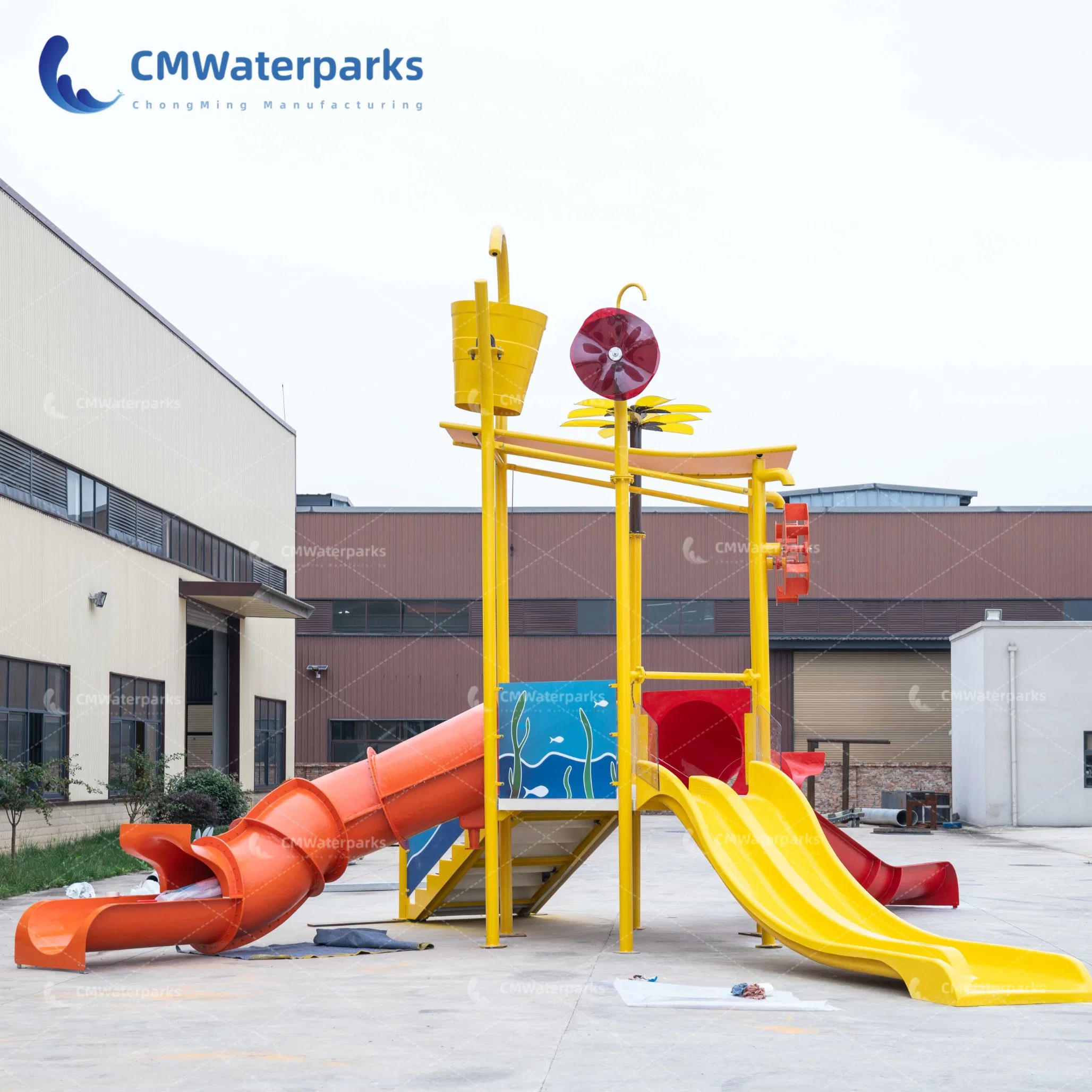 Original Factory Water Park Equipment Fiberglass Water Slide Water House for Kids