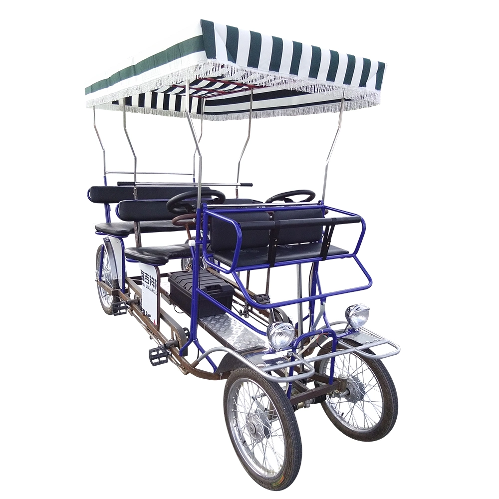 Touring Recreation Rental Four Person Sightseeing Electric Pedal Four Wheel Bike