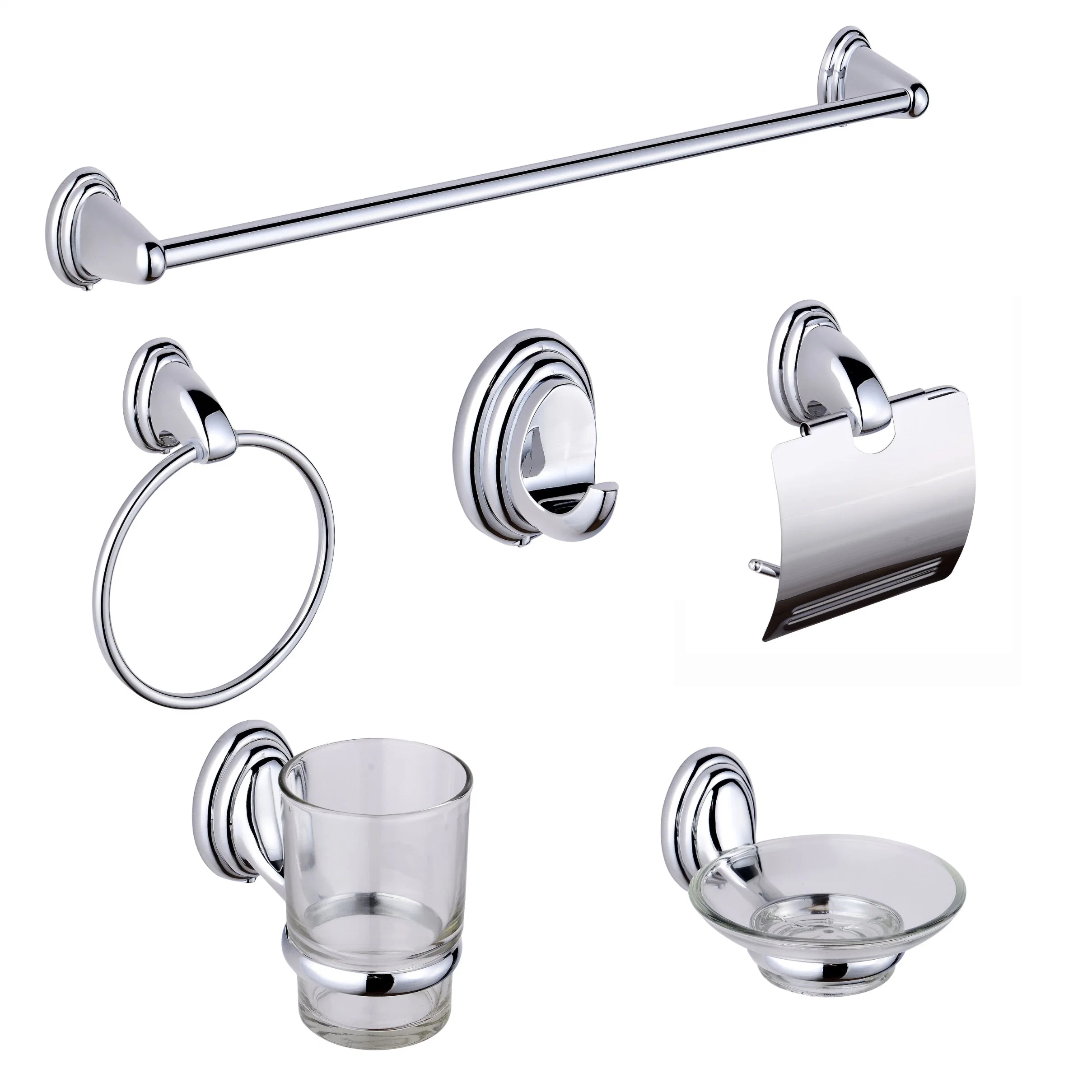 Moden Design and Economic 6PCS Zinc Alloy Bathroom Accessories Sets (LUCIA3100)