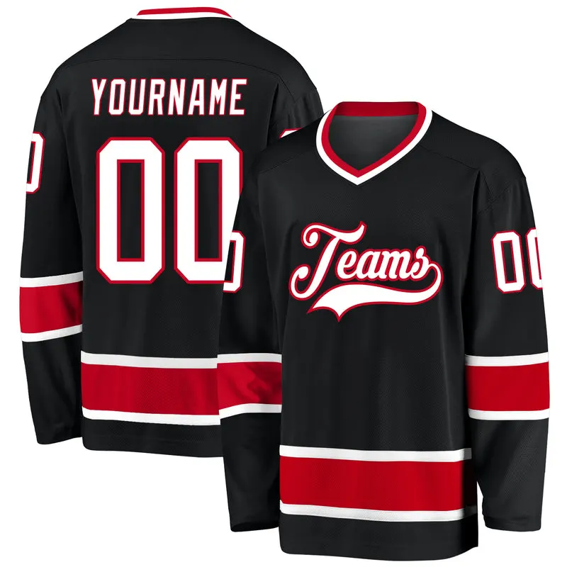 Cheap 2022 New Fashion Custom Team Hockey Jerseys Long Sleeve Printed Letter Sportswear Jersey