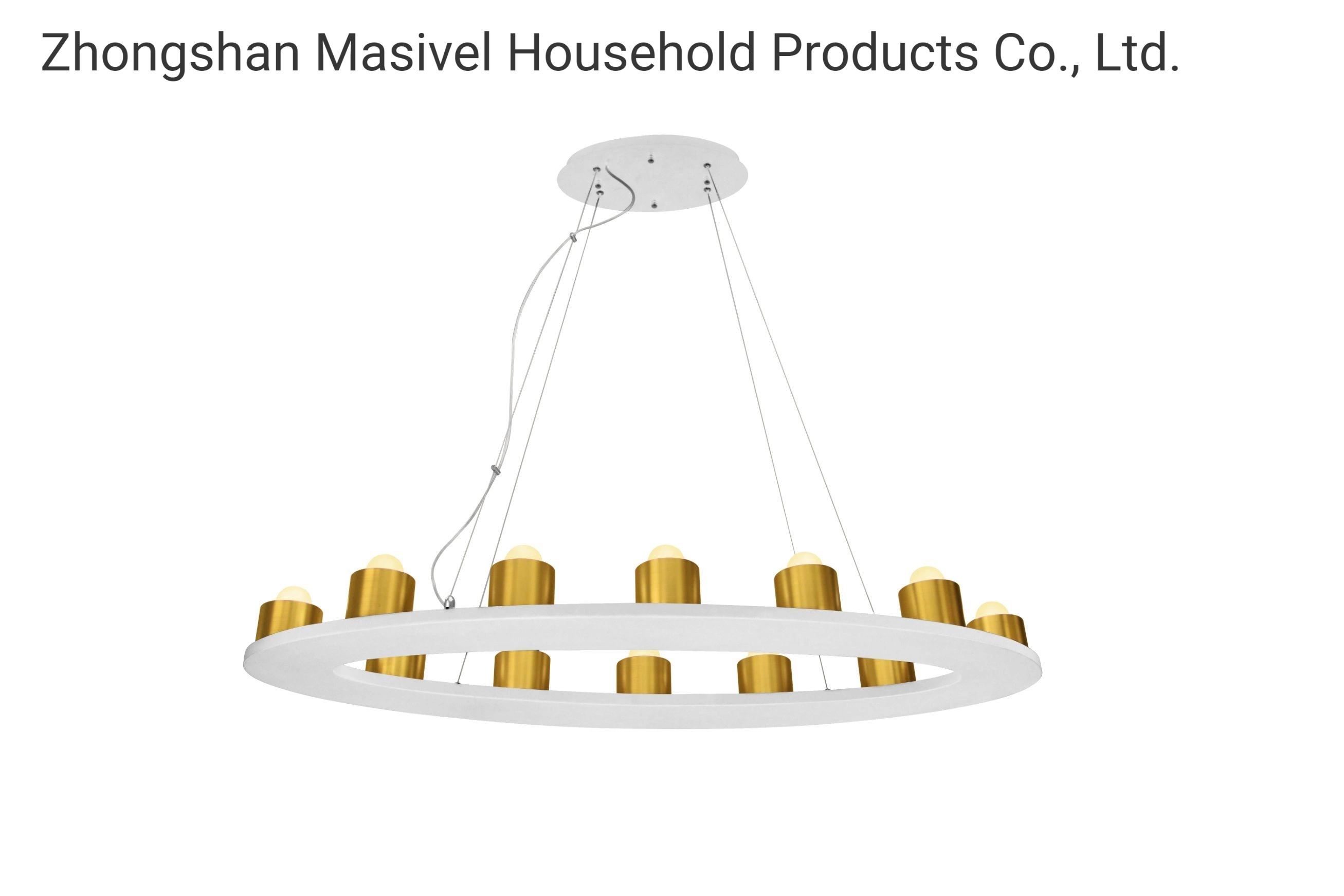 Masivel Adjustable White LED Light Dining Room Modern Chandelier