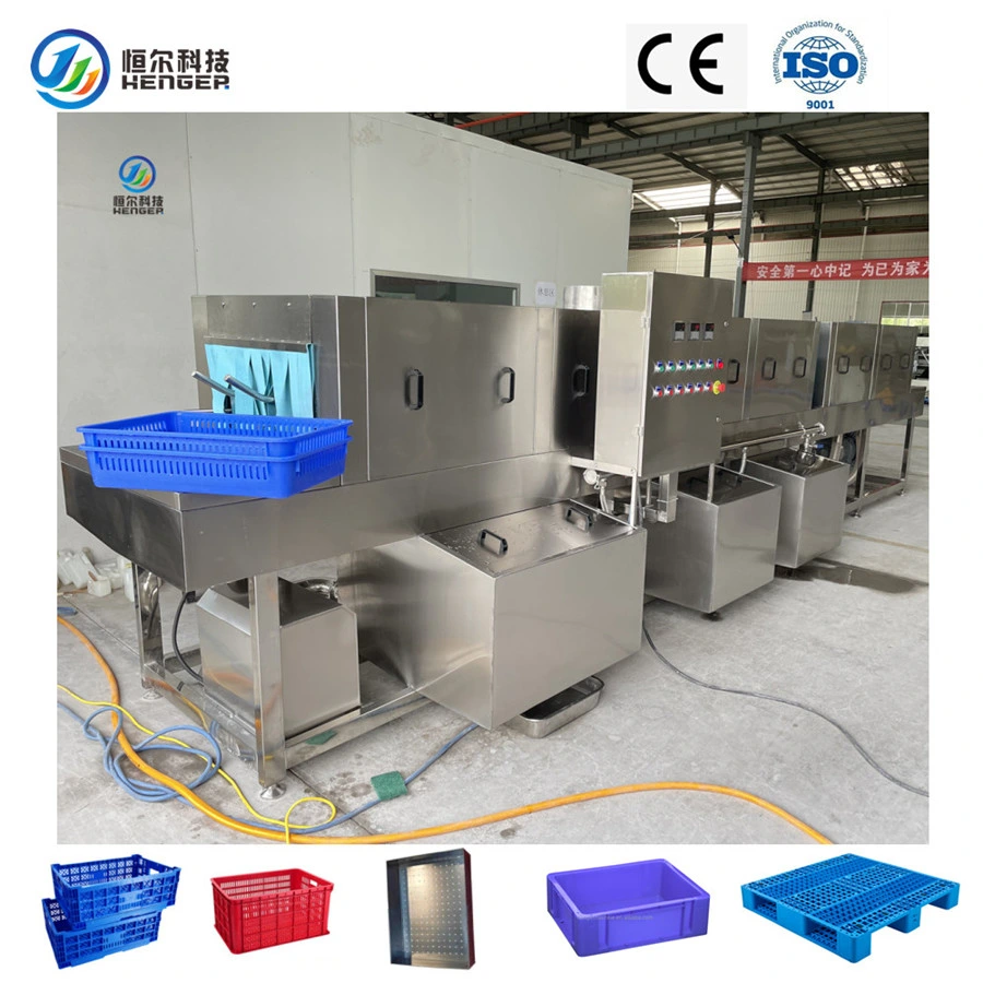 Industrial Plastic Crate Washer/Pallet/Tray/Basket Washer Tunnel Basket/Bin/Plate/Tray Washing Machine