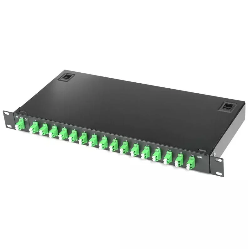 Fiber Optical 2X16 2: 16 LC/ Upc APC PLC Type Rack Mount Splitter for 19 Inch Rack