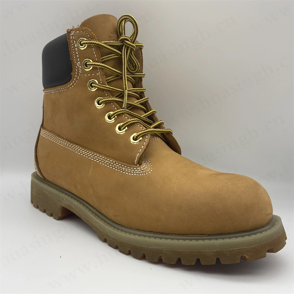 Gww, Anti-Corrosion Honey Color Work Shoe for Fish Industry Hard Wearing Goodyear Rubber Outsole S3 Standard Safety Shoe HSB217