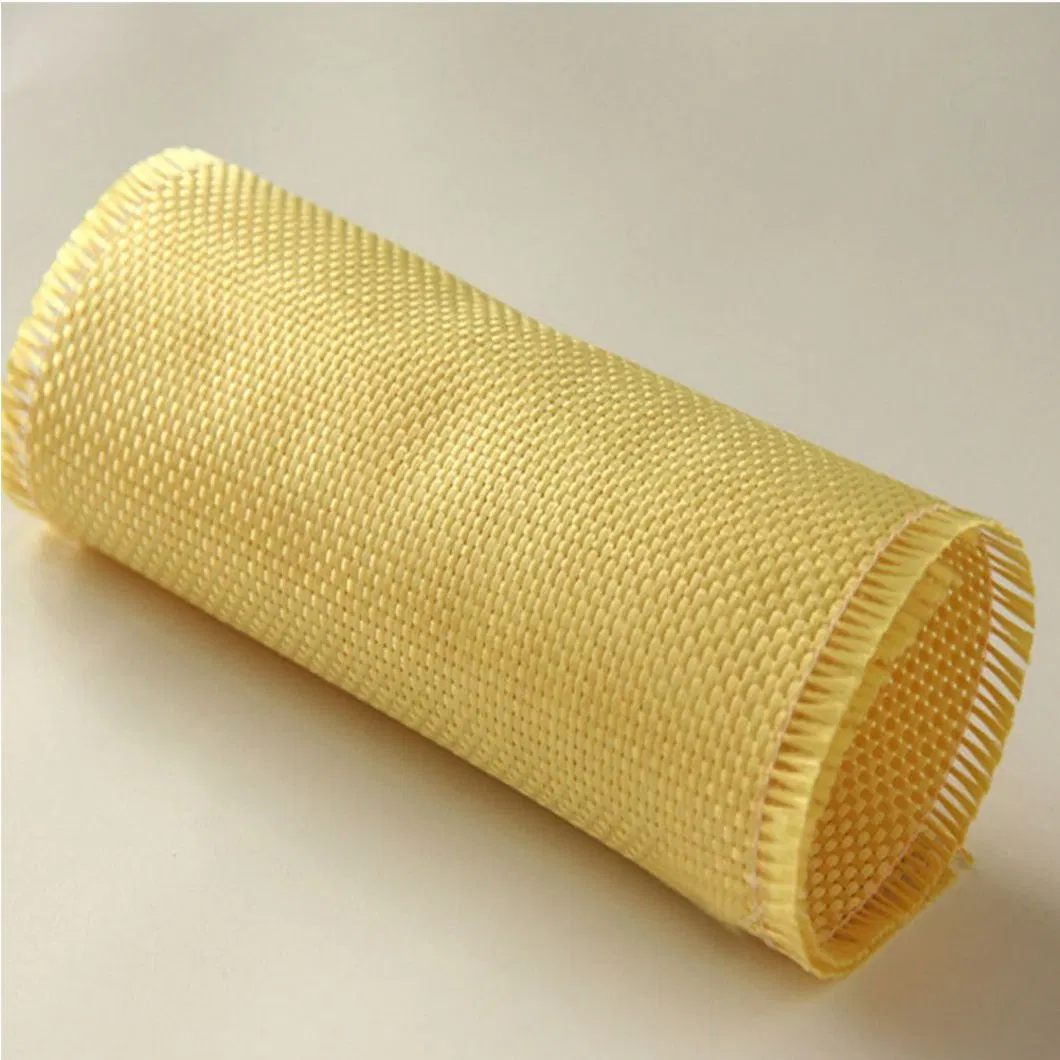 High Tensile Strength 60g Kevlar Fabric 200d High Performance Aramid Woven Fabric Yellow Color Protect Body Aramid Fabric