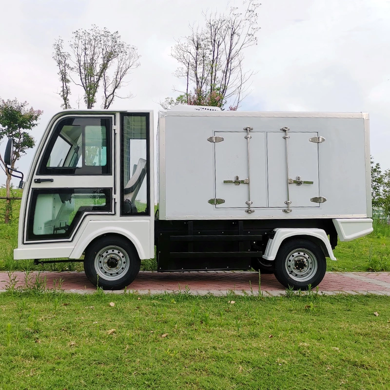 Hotel Resort Use Cheap Lithium Ion Electric Truck with Closed Box