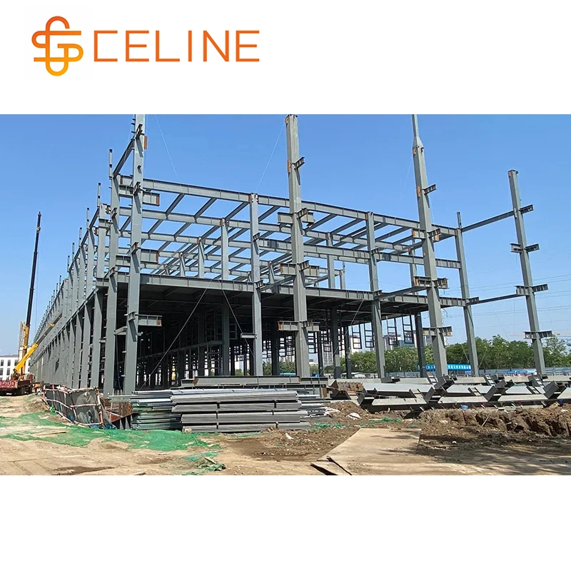 Industrial Factory Storage Hangar Metal Frame Construction Structure Warehouse Steel Building with Design Service