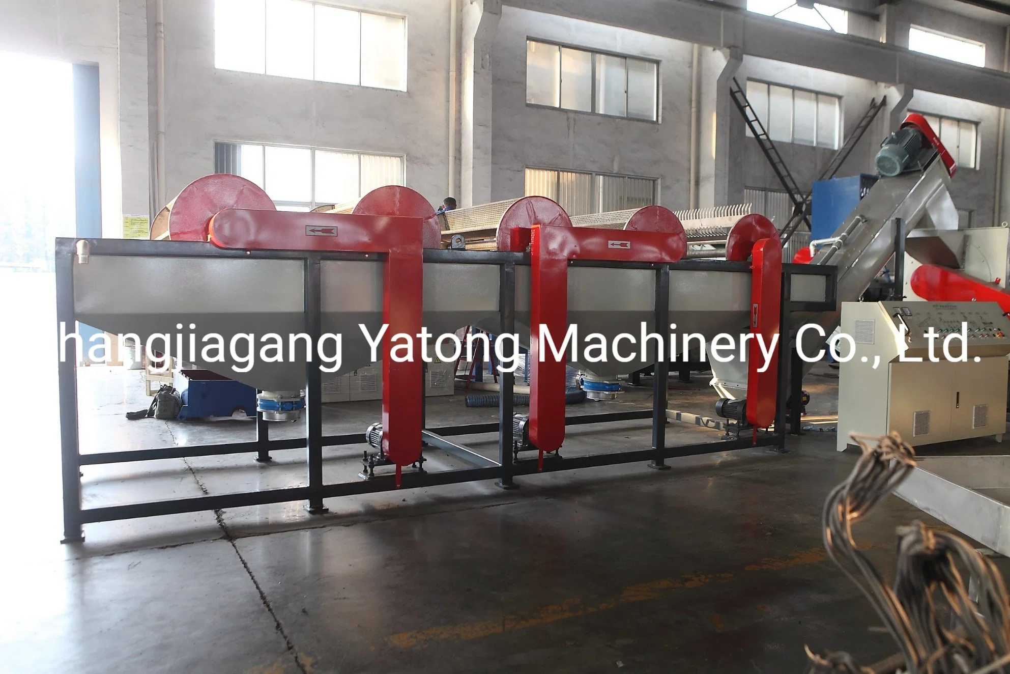 Автоматическая Yatong мусора пластиковый стиральная машина 500кг пленки линии рециркуляции