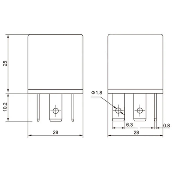 Auto Parts Automoción impermeable 5 PIN Way 12V 80A transparente Relé de coche