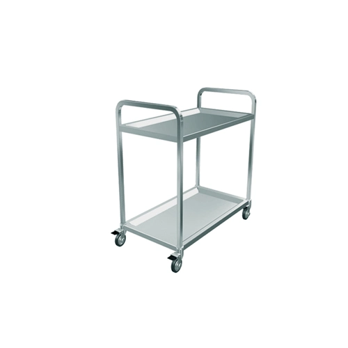 Commercial Hotel Stainless Steel 2 Layer Restaurant Kitchen Food Service Trolley Cart