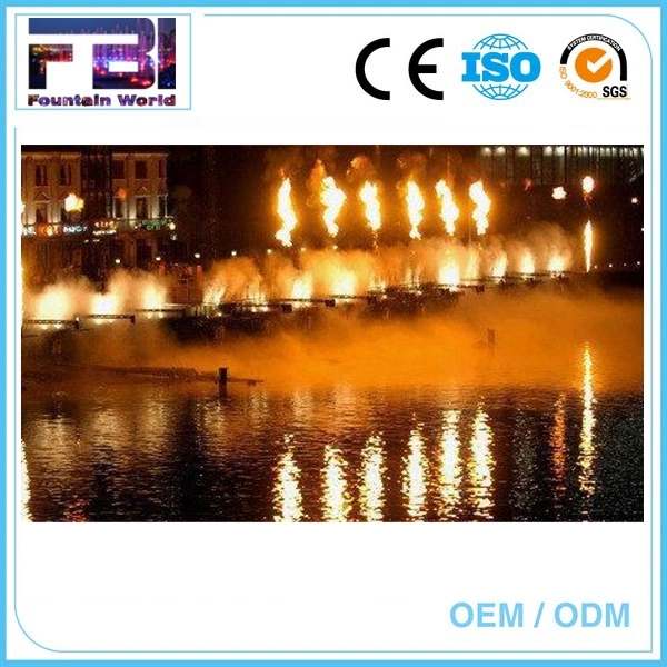 Factory Made Outdoor Water Fire Flame Fountains LED Lighted