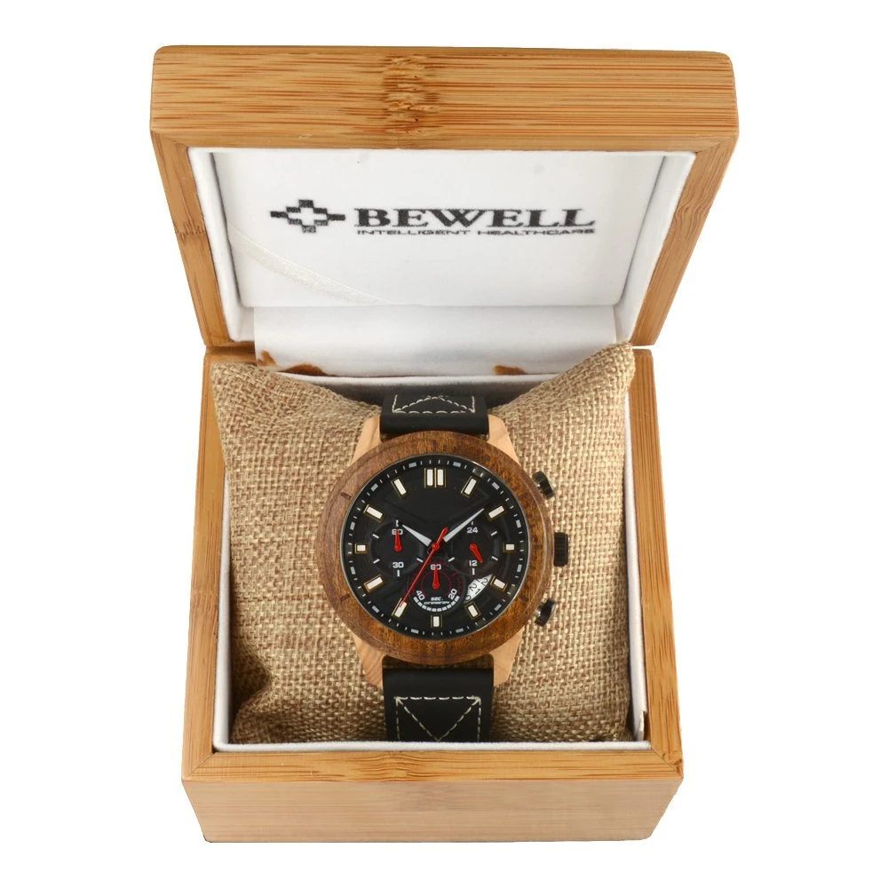 OEM Wooden Watch Luxury with Executive Leather Strap Men Watches