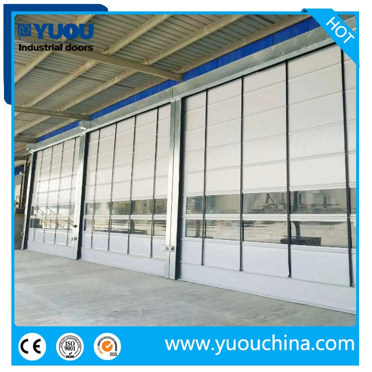 PVC Fabric Stacking Folding High Speed Fast Rapid Roller Shutter Traffic Door